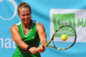 Anastasia Grymalska, 25 anni dall'Abruzzo, ha raggiunto i quarti di finale cedendo appena 4 giochi in due match