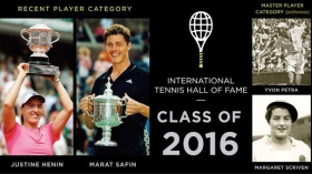 Safin ed Henin nell'Hall of Fame