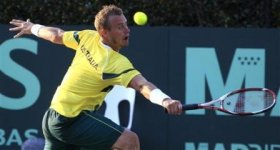 Lleyton Hewitt sotto per 5 a 3 nel quinto set nel match decisivo per la permanenza nel World Group di Coppa Davis