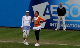 Martina Hingis impegnata questa settimana in doppio con la nostra Flavia Pennetta