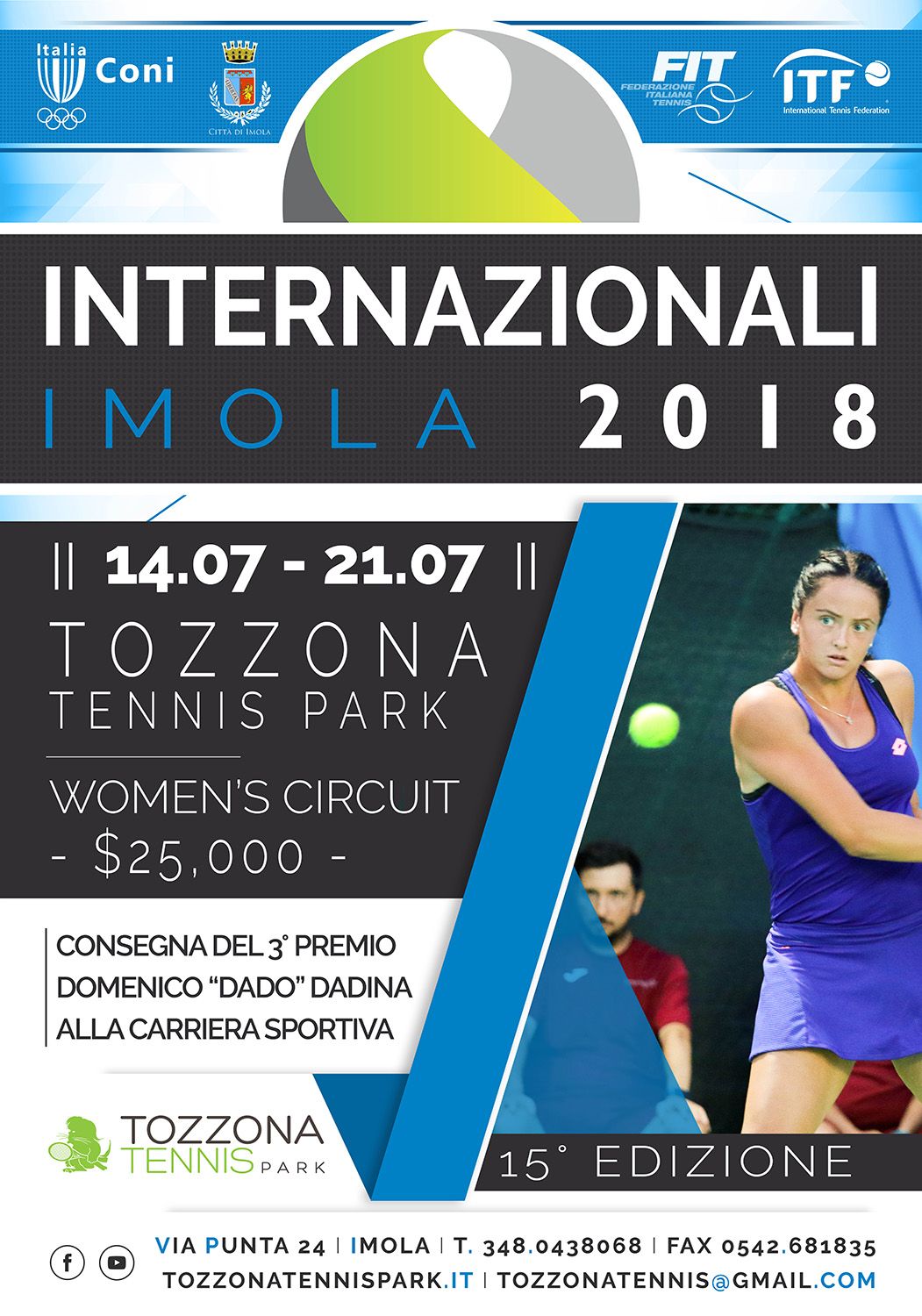Imola sarà ancora…Internazionali al Tozzona Tennis Park