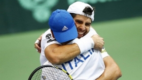 Fabio Fognini e Simone Bolelli nella foto