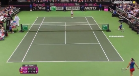 Angelique Kerber protagonista in negativo oggi nella finale di Fed Cup