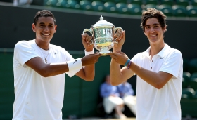 Nick Kyrgios e Thanasi Kokkinakis hanno vinto il doppio Juniores a Wimbledon 2013