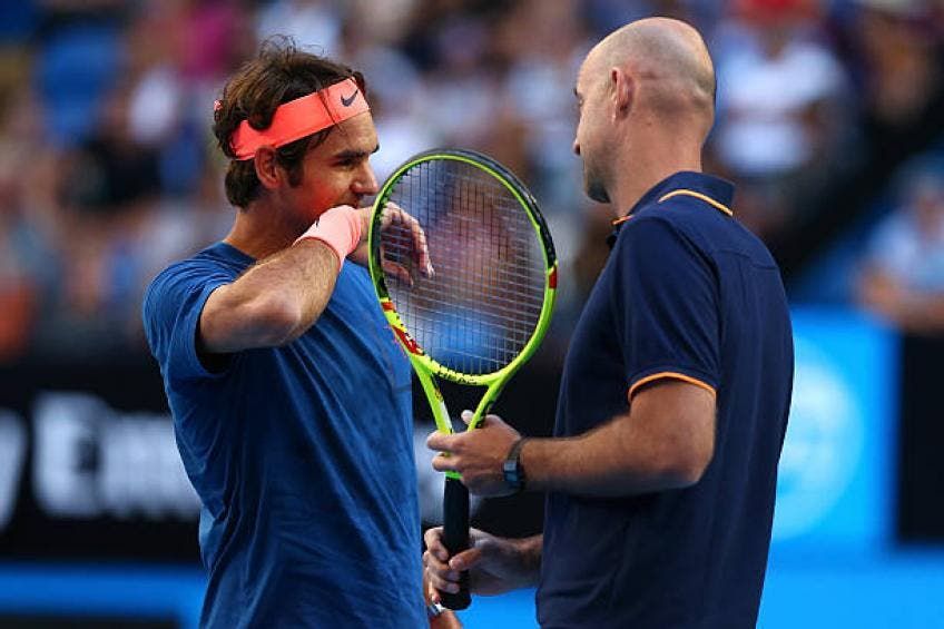 Roger Federer con Ivan Ljubicic nella foto