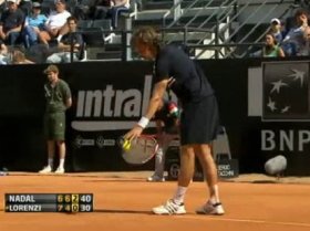Paolo Lorenzi da sogno questo pomeriggio al Foro Italico