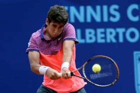 Il vincitore dell'edizione 2015 del Trofeo Bonfiglio del Tc Milano Alberto Bonacossa, il brasiliano Orlando Luz, allora n.1 del mondo del ranking mondiale Under 18 - (Foto Francesco Panunzio)