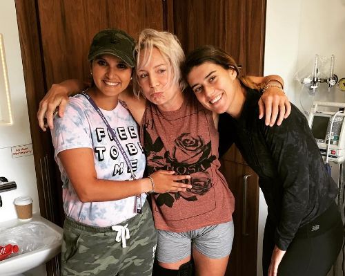 Bethanie Mattek Sands con Sorana Cirstea e Sania Mirza