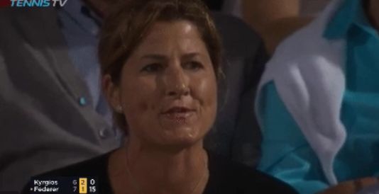 La moglie di Roger Federer fischia Kyrgios