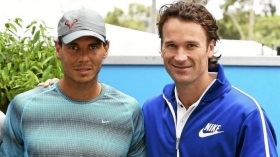 Carlos Moya con Rafael Nadal