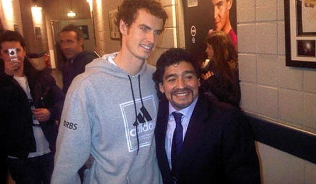 Andy Murray con Diego Armando Maradona