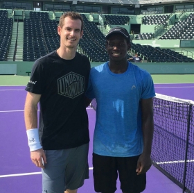 Andy Murray si allena con il giovane Danny Thomas