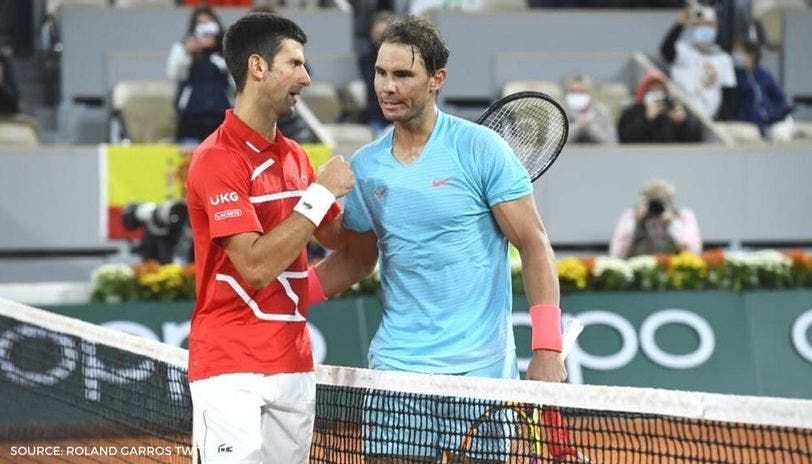 Rafael Nadal e Novak Djokovic nella foto