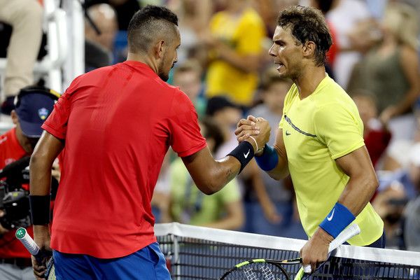 Rafael Nadal e Nick Kyrgios nella foto