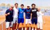 Rafael Nadal si allena su campi in terra rossa