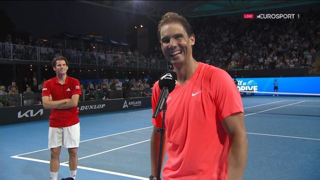 Rafael Nadal con Dominic Thiem nella foto