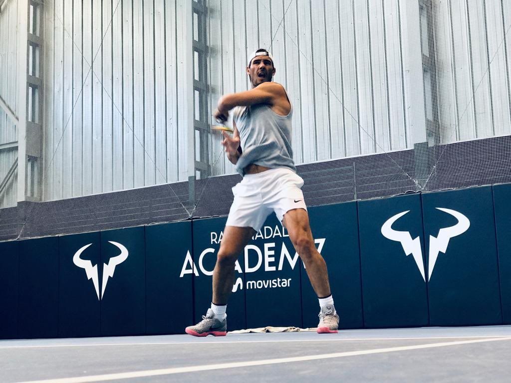 Rafa Nadal, in allenamento "a casa"