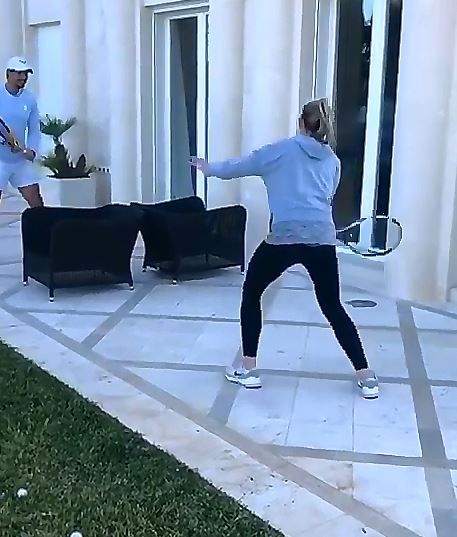Rafael Nadal con la sorella Maribel