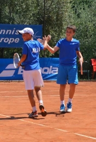 Mattia Bernardi (sinistra) e Samuele Pieri, a segno nel doppio contro la Croazia (foto Arianna Paris)