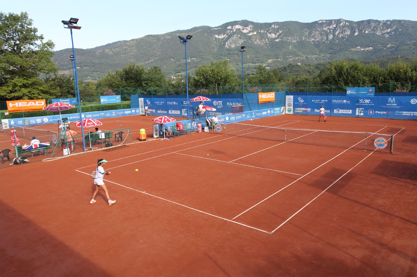 Una panoramica dei campi dell'Olimpica Tennis di Rezzato (Brescia), sede della diciassettesima edizione della Lampo Trophy Nation Cup - Grand Prix Gallerie Orler - Foto Alvaro Maffeis