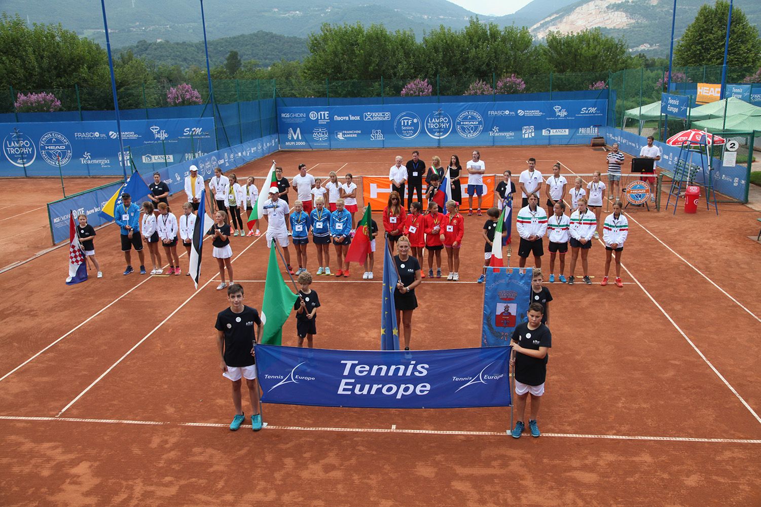 la cerimonia inaugurale del Tennis Europe Nations Challenge by Head, al via giovedì all'Olimpica Tennis Rezzato (Brescia) - Foto Alvaro Maffeis