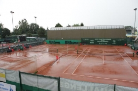 I campi del Centro Sportivo 2000 oggi sotto la pioggia - Foto Lodovica Barbiero