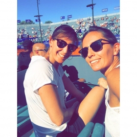 Flavia Pennetta con Gisela Dulko