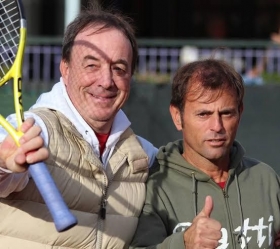 I due coach italiani Riccardo Piatti (a sinistra) e Max Sartori. Il Piatti Team è pronto a stabilirsi permanentemente a Bordighera
