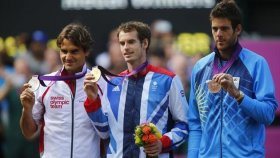 I tre medagliati del singolare maschile ai Giochi Olimpici di Londra