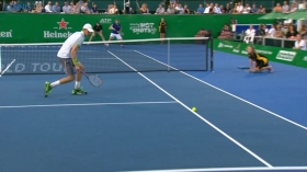 <strong>Steve Johnson</strong> ha protestato a lungo per questa chiamata - Foto Punto de Break