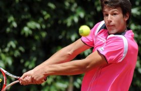 Gianluigi Quinzi classe 1996, n.4 ITF nella foto in azione al Bonfiglio
