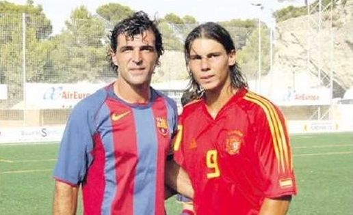 Rafa Nada con lo zio Miguel Angel, in uno scatto di alcuni anni fa