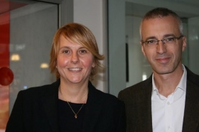 Nelle foto Raffaella Reggi con Luca Negro, ideatore del progetto Da Campioni