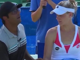 Il fidanzato di Allison Riske zittisce la giocatrice dopo un cambio di campo