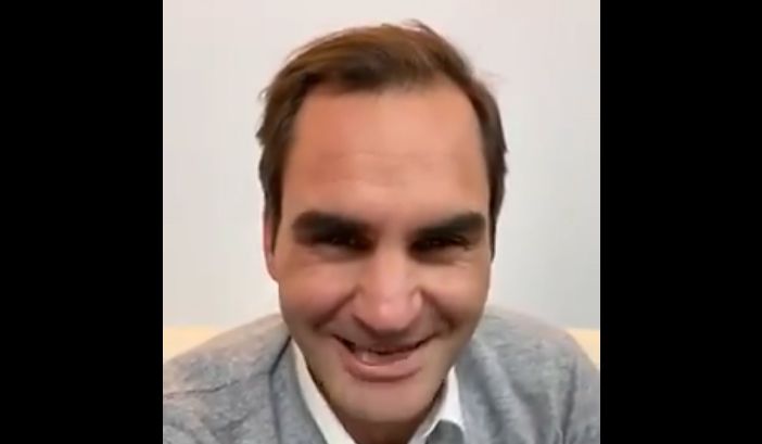 Roger Federer nel video dell'annuncio