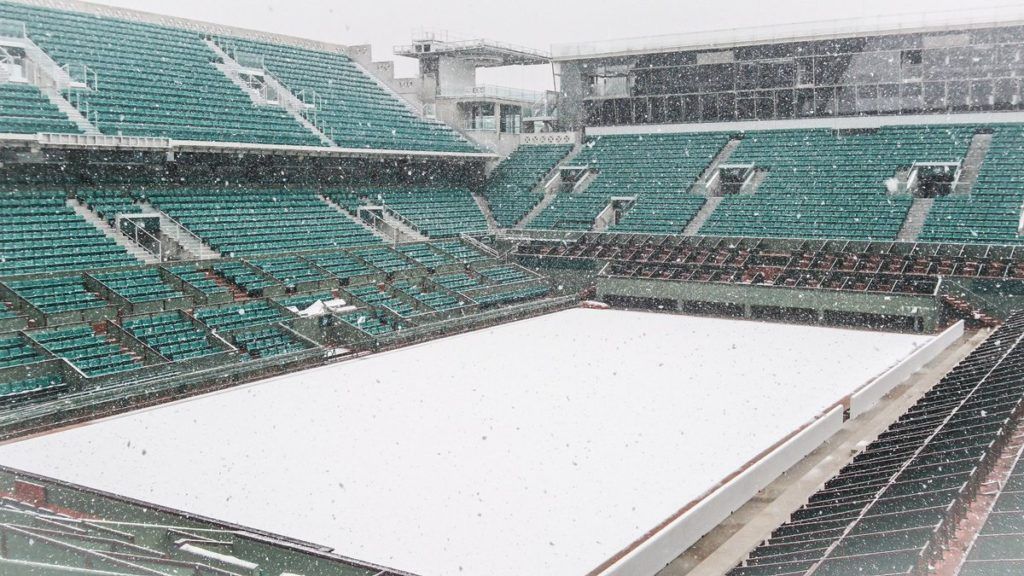 La neve al Roland Garros