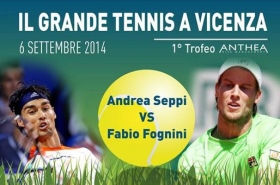 Fabio Fognini e Andrea Seppi si sfideranno il prossimo 6 settembre presso il Circolo Tennis Palladio a Vicenza.