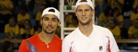 Fabio Fognini e Andreas Seppi in campo per l'Emilia