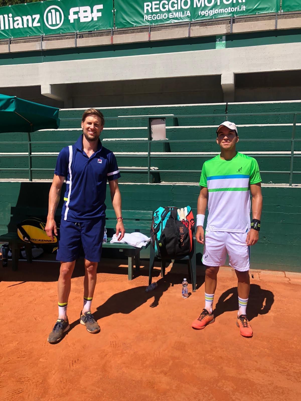 Andreas Seppi e Andrea Guerrieri nella foto