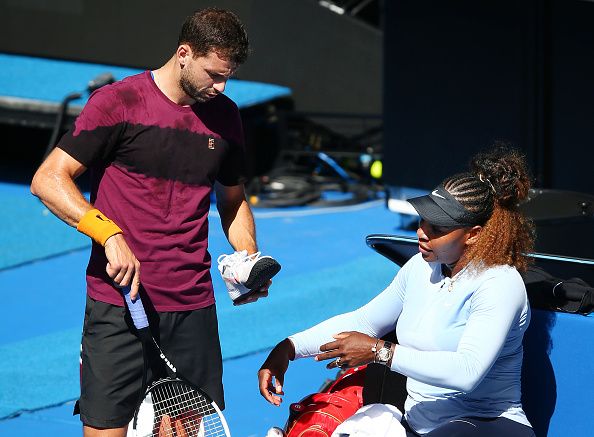 Serena Williams e Grigor Dimitrov nella foto