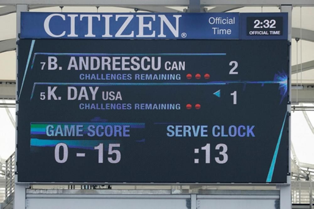 Lo "shot clock" è un tabellone luminoso che segna un countdown di 25 secondi fra un punto e l’altro.