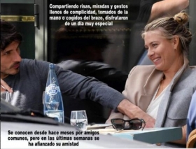 Maria Sharapova a Parigi con un modello spagnolo