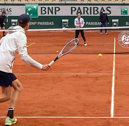 Jannik Sinner e Martina Trevisan nella foto