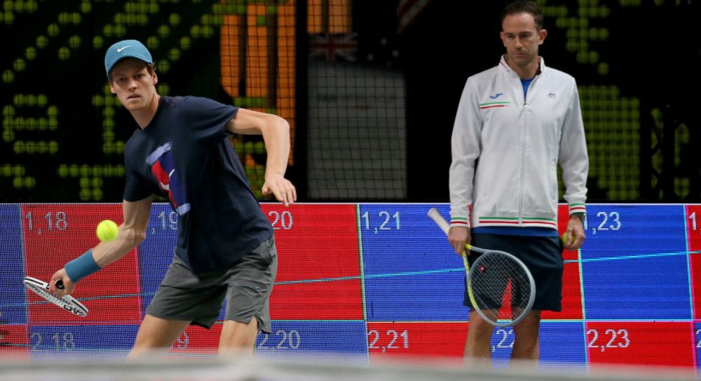Filippo Volandri con Jannik Sinner - Foto Sposito