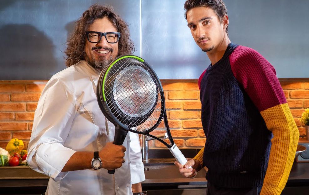 Lorenzo Sonego e Chef Alessandro Borghese nella foto