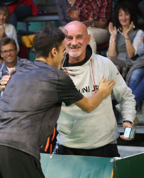 Lorenzo Sonego e il suo coach