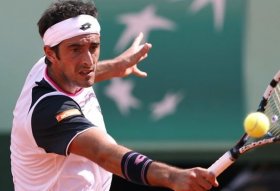 Potito Starace al rientro dopo l'infortunio alla schiena