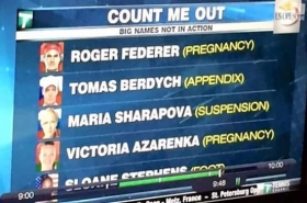 Us Open: La gravidanza di Roger Federer