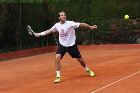 Radek Stepanek in allenamento al Garden