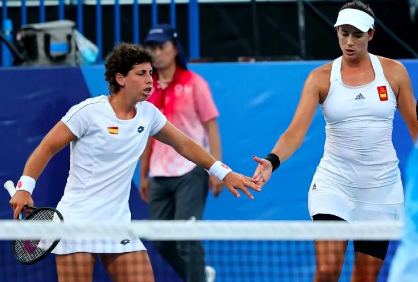 Carla Suarez Navarro in coppia con Garbine Muguruza